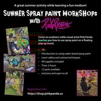 Image 1 of Adults – Outdoor Summer Spray Paint Workshop with Pink Panda