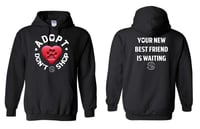 PCHS Paw Print Heart Black Hoodie