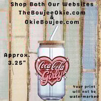CocaCola Girly Heart Single Sided Uv Dtf Decal     T7