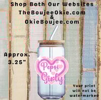 Pepsi Girly Heart Single Sided Uv Dtf Decal 