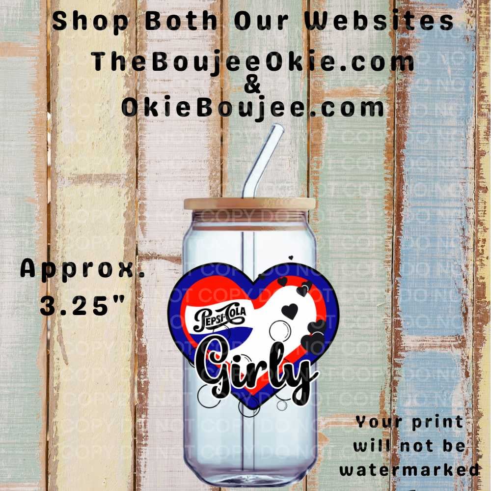 Image of Pepsi Girly Uv Dtf Decal T7