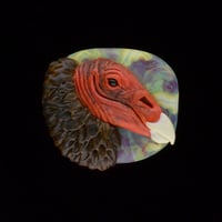 Image 1 of XL. Turkey Vulture #3 - FLamework Glass Sculpture Bead