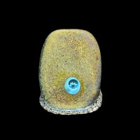 Image 2 of XL. Focused White & Black Hen - Flamework Glass Sculpture Bead
