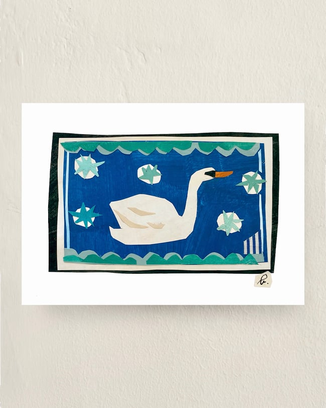 Sweet swan ~ 5x7 giclée print
