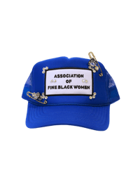 Image 2 of Nefertiti Bossed Up Blue X Blue Trucker Hat
