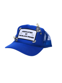 Image 1 of Nefertiti Bossed Up Blue X Blue Trucker Hat