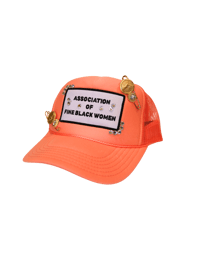 Image 1 of Nefertiti Bossed Up Creamsicle X CreamsicleTrucker Hat