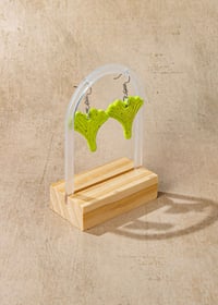 Image 3 of Ginko Leaf Dangle Earrings