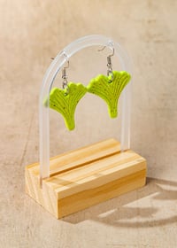 Image 4 of Ginko Leaf Dangle Earrings
