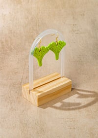 Image 1 of Ginko Leaf Dangle Earrings