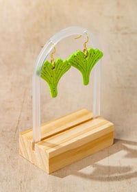 Image 2 of Ginko Leaf Dangle Earrings