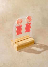 Image 3 of Dappled Wavy Vessel Stud Earrings