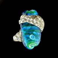 Image 2 of XXXXL. Diving Harbor Seal Glass Sculpture #1 - Flamework Glass Sculpture