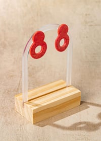 Image 2 of Double-Circle Stud Earrings
