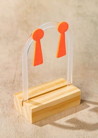 Image 4 of Keyhole-Shaped Stud Earrings