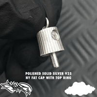 Image 2 of NY Fat Cap solid sterling silver 925 pendants