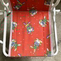 Image 2 of Fauteuil camping pliant lapins seconde main années 70