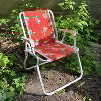 Image 1 of Fauteuil camping pliant lapins seconde main années 70