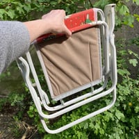 Image 4 of Fauteuil camping pliant lapins seconde main années 70