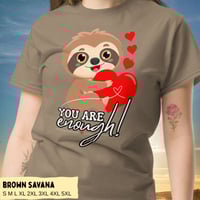 Image 3 of Sloth Holding Heart You Are Enough T-Shirt