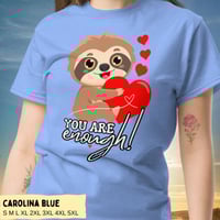 Image 2 of Sloth Holding Heart You Are Enough T-Shirt