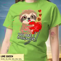 Image 7 of Sloth Holding Heart You Are Enough T-Shirt