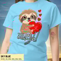 Image 9 of Sloth Holding Heart You Are Enough T-Shirt