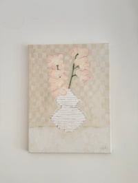 Original Lace coil 2 tier Japanese sweetpea painting 