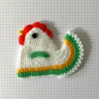 Image 2 of Poules en crochet stock neuf années 70