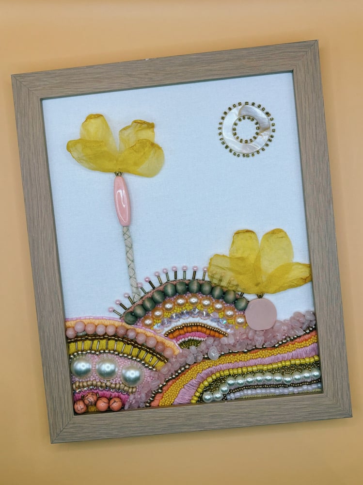 Image of Banana Trees Framed Landscape