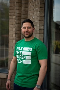 Image of Tax the Super Rich - Green Unisex T-Shirt