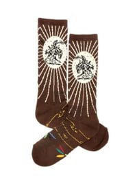 Fringe Bucking Brown Performance Socks