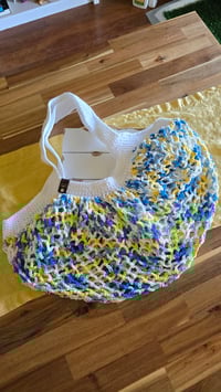 Image 1 of Beach Day - large crochet mesh market bag