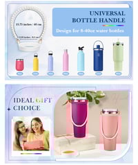 Image 10 of Pearl Strap Handles For Water Bottles | 8-40 Oz.