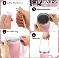 Image 8 of Pearl Strap Handles For Water Bottles | 8-40 Oz.
