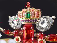Image 7 of Giantgem - Heavily jewelled Ruby heart T shirt 