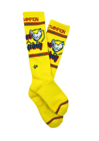 Cactus Alley - Chicken Roping Yellow Performance Socks