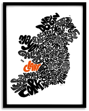 Image of Ireland Type Map - Northern Ireland and Republic of Ireland