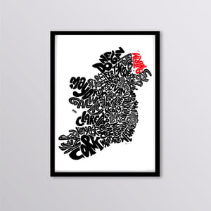 Image of Ireland Type Map - Northern Ireland and Republic of Ireland