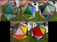 Image 2 of Stained Glass D20 hanging (multiple)