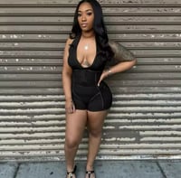 Image 4 of Ribbed Knit Halter Romper