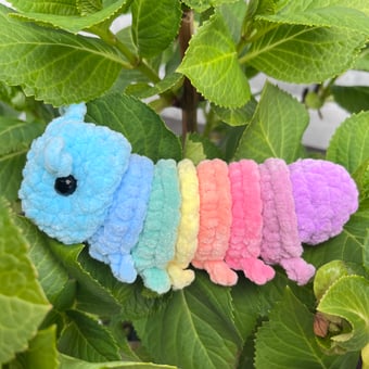 Image of Camille the mini caterpillar plushie 