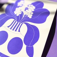 Image 2 of Illustration limitée en Sérigraphie A4 - Mimosa violet