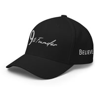Image 5 of Black Flex-Fit Cap | 9 to Founder