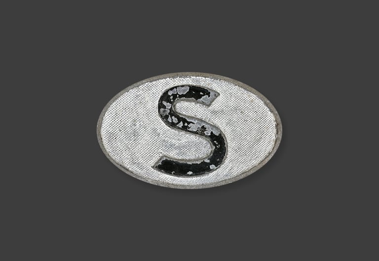 Image of Magnetic Mini Swedish Alan 'S' Badge, 80x50mm