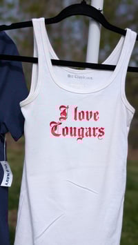 Image 1 of I love Cougars Small white tank