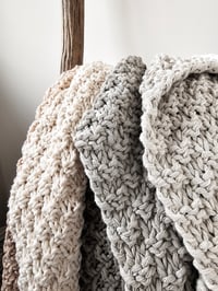 Image 1 of Spring Towel Hand knitted Neutral Tones for a Rustic Kitchen or Bath  100% Recycled Cotton Yarn  