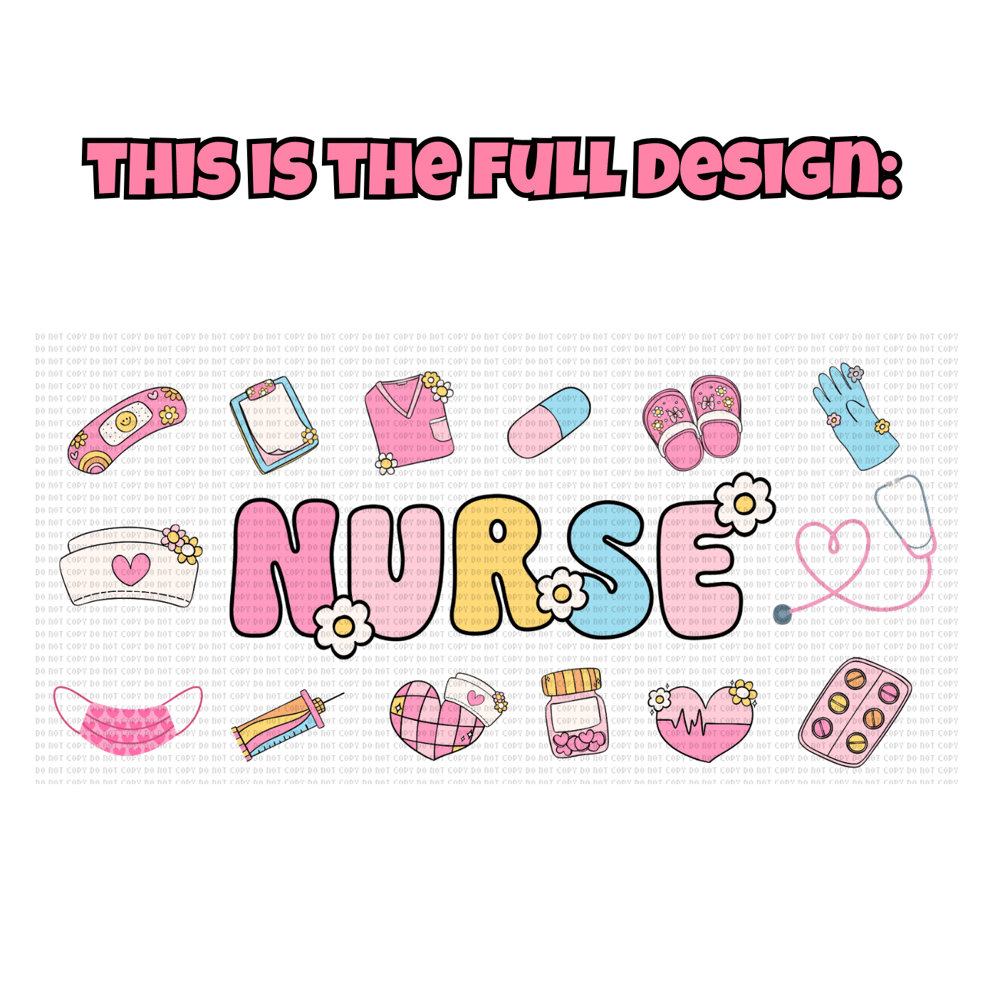 Image of Floral Nurse 12oz Stainless Steel Mug🌸