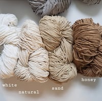 Image 4 of Spring Towel Hand knitted Neutral Tones for a Rustic Kitchen or Bath  100% Recycled Cotton Yarn  