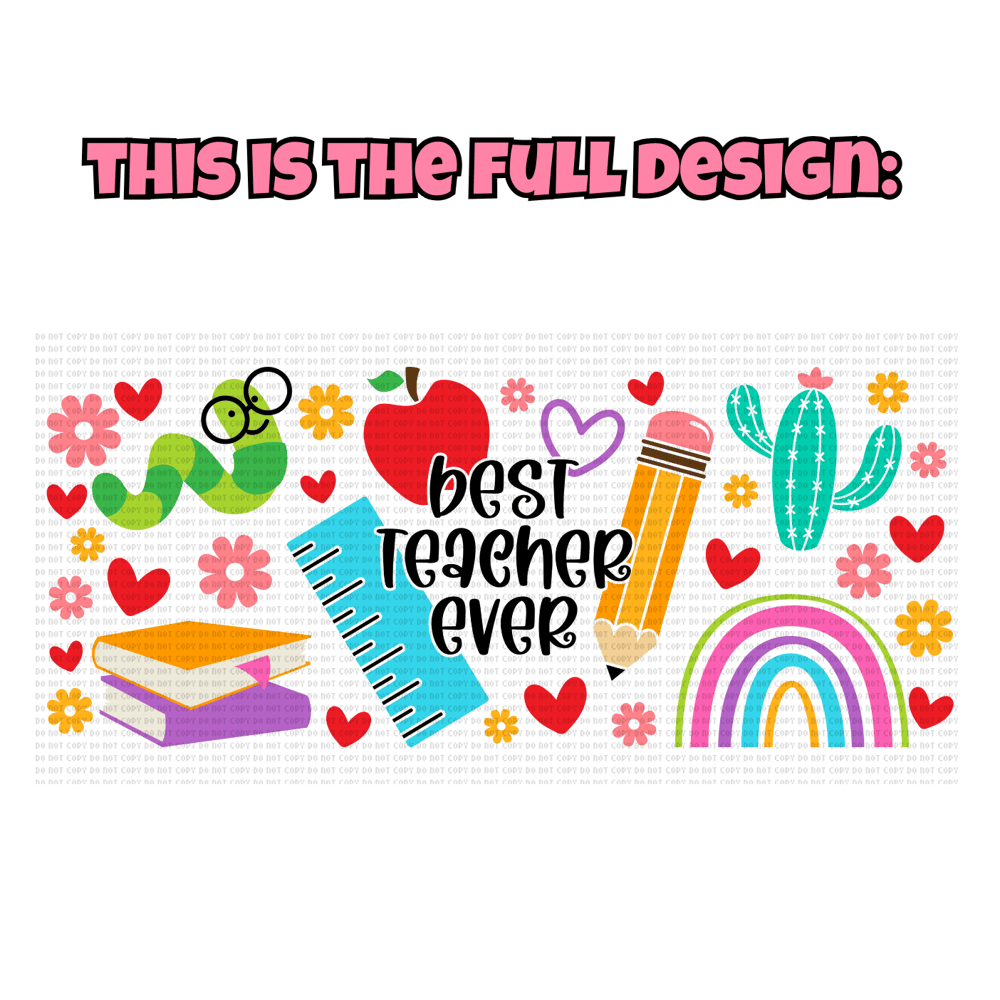 Image of Best Teacher Ever 12oz Stainless Steel Mug🍎💕